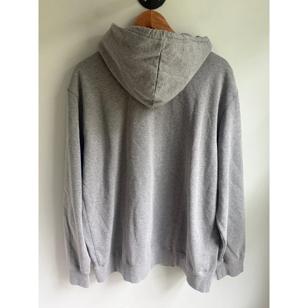 The North Face Mens Circular Design Hoodie Heather Grey Pullover Sweatshirt XXL